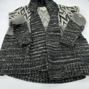 Lucky Brand Womens Large Gray Long Sleeve Knit Cardigan Sweater